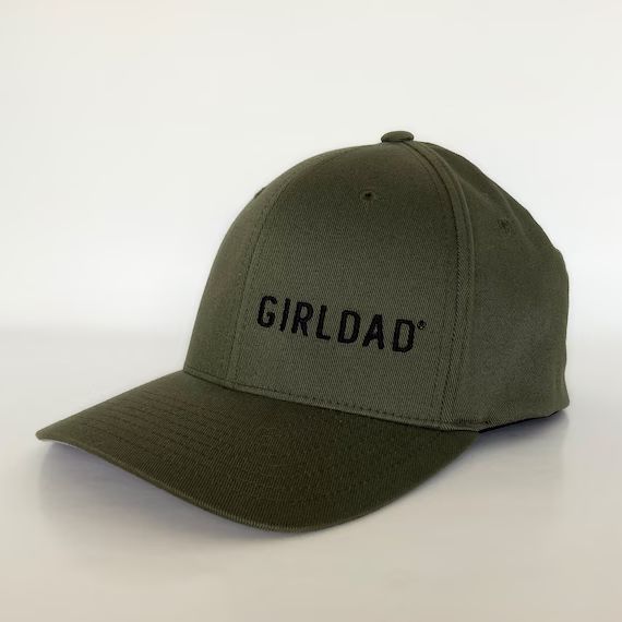 Girldad® Embroidered Flexfit Hat, Flexfit Cap Military/Black Trucker Hat, Girl Dad, Girl Dad Gif... | Etsy (US)