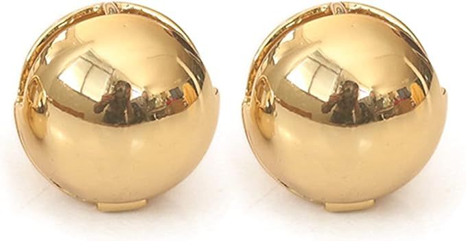 Moonboo Gold Huggie Ball Hoop Earrings for Women & Girls, Chunky 14K Gold Plated Hypoallergenic C... | Amazon (US)