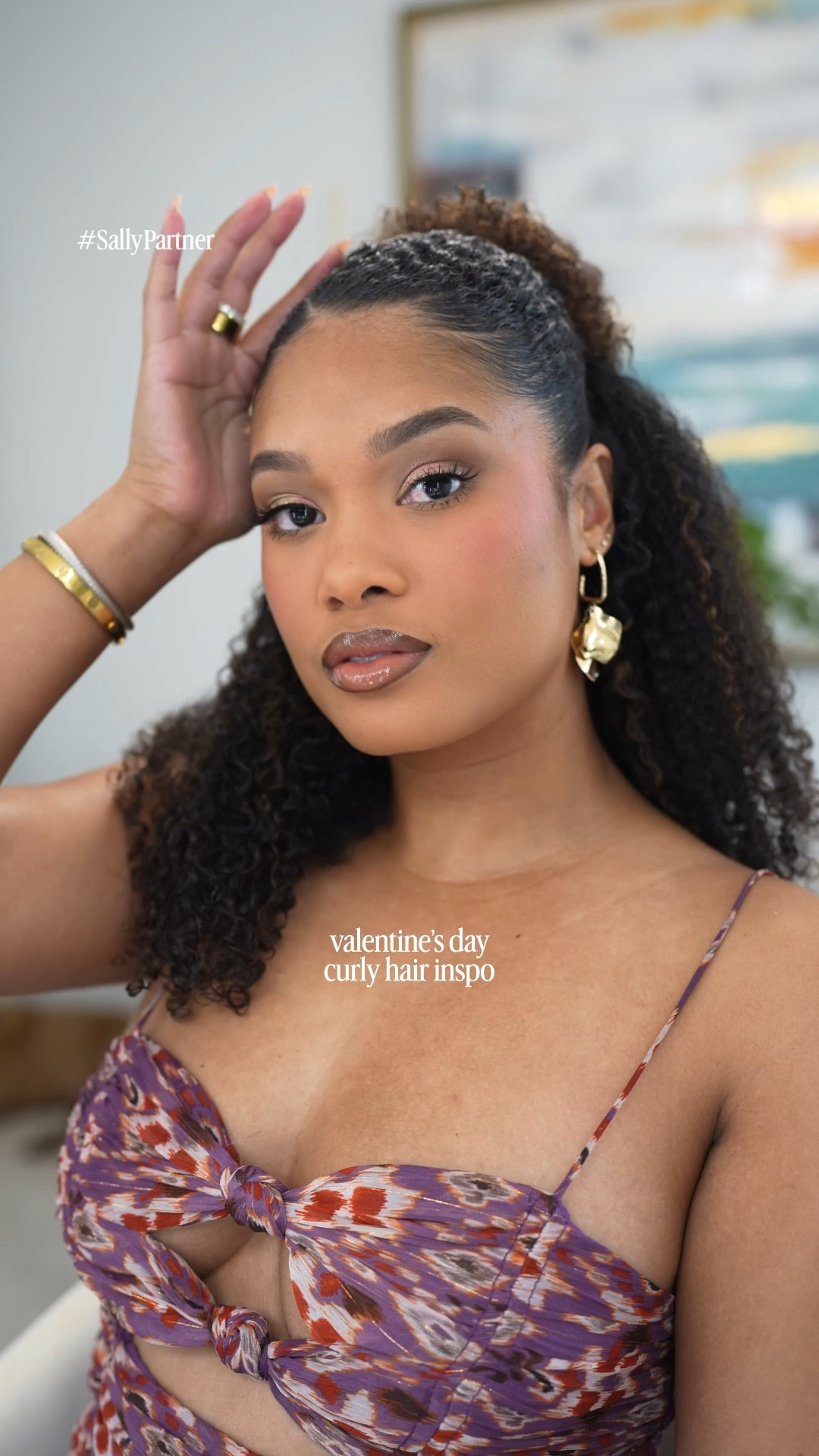 loveee me a half up half down 💕 

 #SallyBeautyPartner #naturalhairstyles #curlyhairproducts 

#LTKBeauty #LTKValentine #LTKgrwm