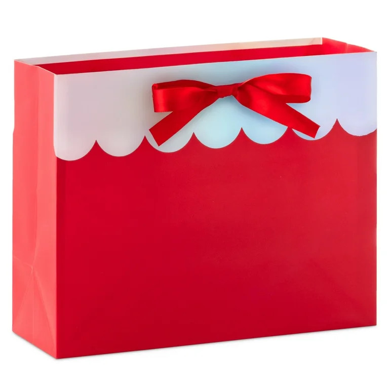 Hallmark Medium Valentine's Day Gift Bag (Red and White Scalloped) | Walmart (US)