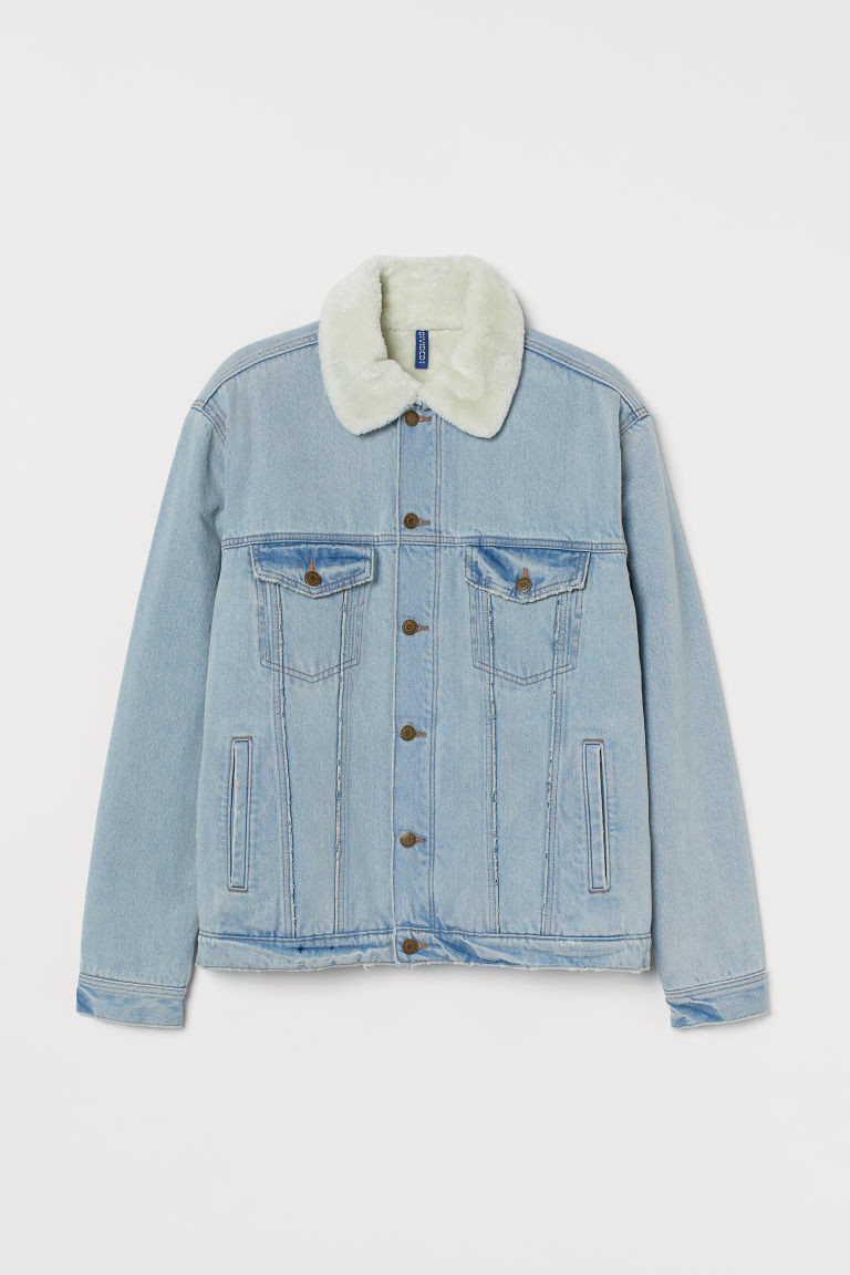 H & M - Lined Denim Jacket - Blue | H&M (US + CA)