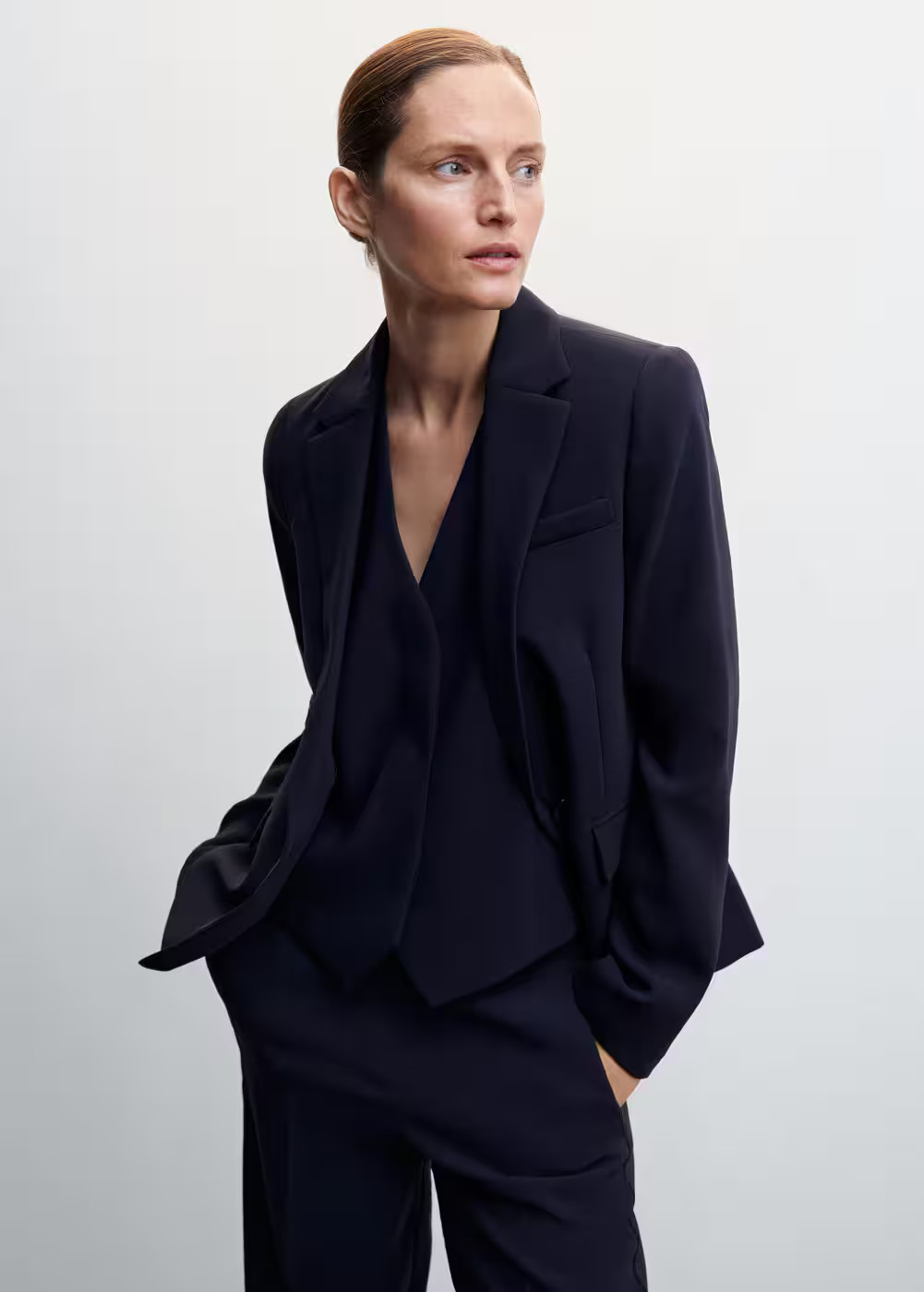 Fitted suit blazer -  Women | Mango USA | MANGO (US)