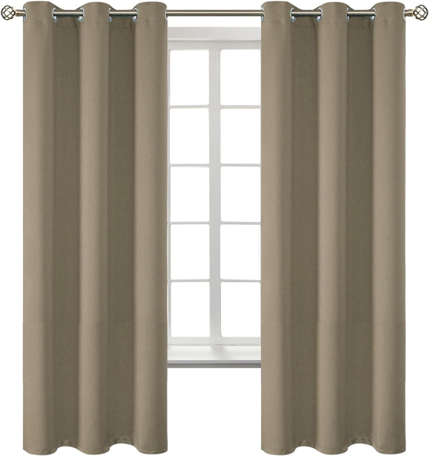 BGment Room Darkening Curtains 63 Inches Long - Grommet Thermal Insulated Drapes Window Treatment... | Amazon (US)