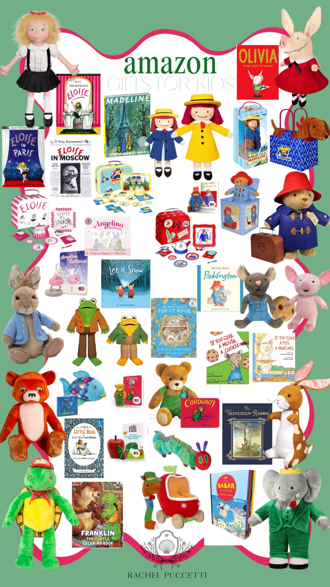 Amazon gifts for kids, gift guide for kids, gift ideas for kids, kids gifts, Madeline, Eloise, paddington bear, kids books, kids toys, Tonies, Tonie box, Peter rabbit, little bear, Franklin, gifts for toddlers

All of the sweet classics that I grew up with and love so much!😍 can’t believe these are all on Amazon!! Cute, quality toys and amazing price point! You can’t go wrong with a book and the matching doll/plush to go with for a gift!🎁 many of these have Tonies as well!🎶 

#LTKKids #LTKGiftGuide #LTKHoliday