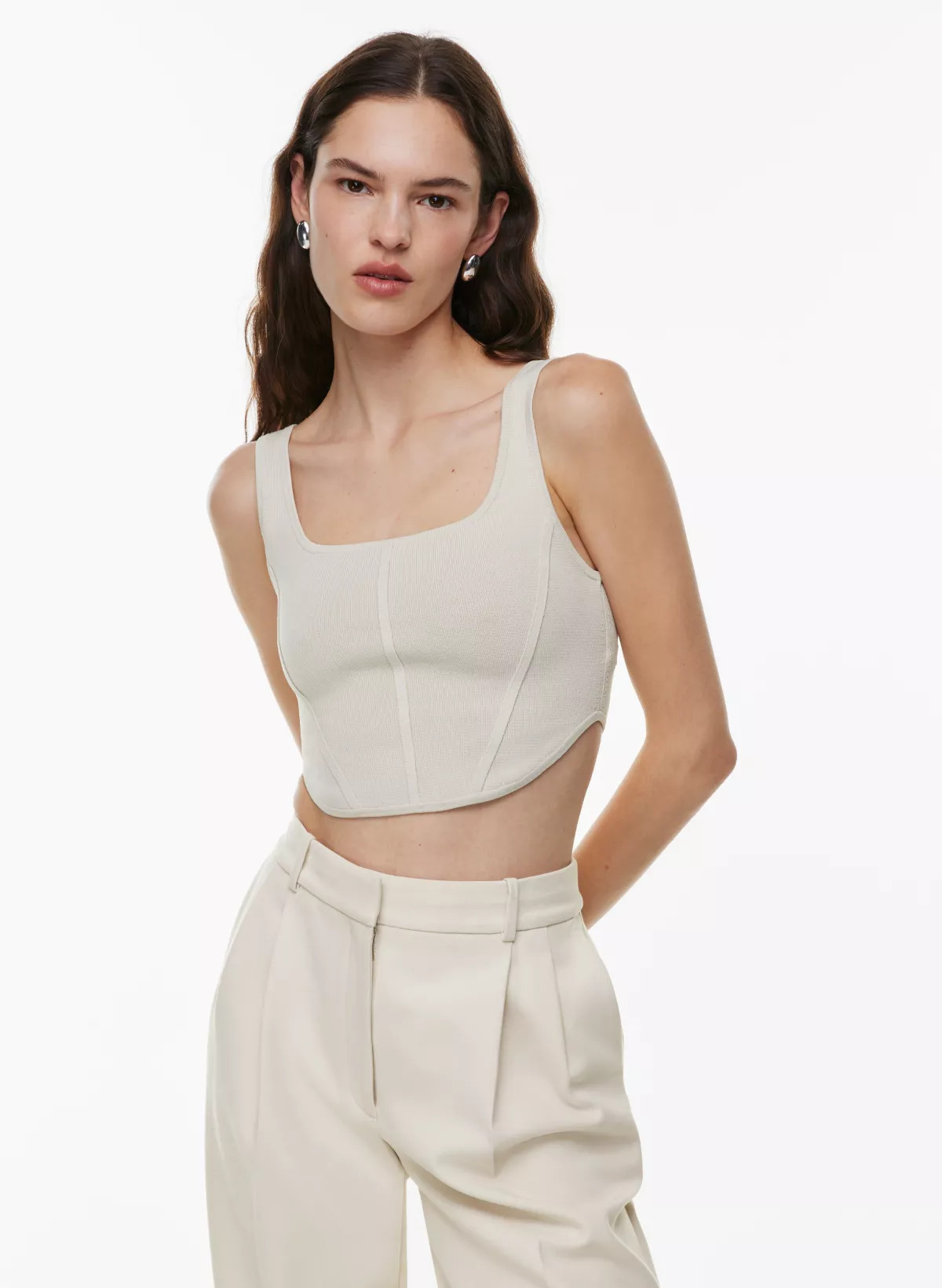 SCULPT KNIT BUSTIER TANK | Aritzia