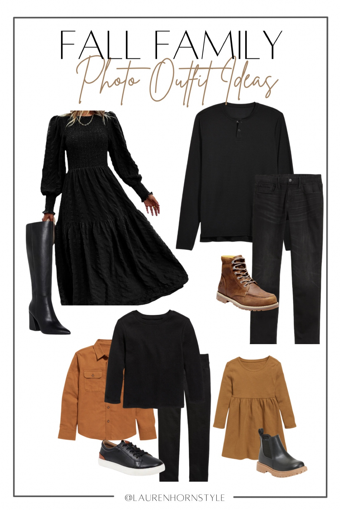Fall family photo outfit ideas. Forever loving black and tan! 

#LTKSeasonal #LTKstyletip #LTKfamily