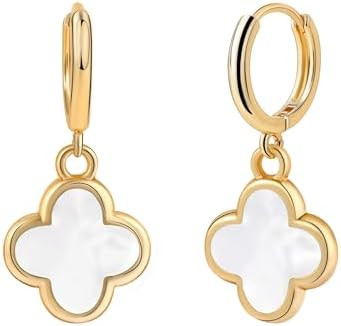 Clover Earrings for Women Four Leaf Drop Dangle Earring 14K Gold Plated Hypoallergenic Lightweigh... | Amazon (US)
