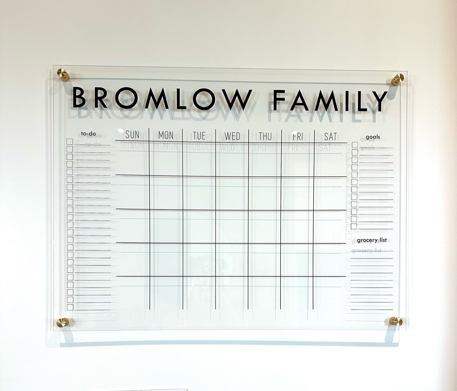 23x31 with gold hardware #familycalendar #housedecor #organization 