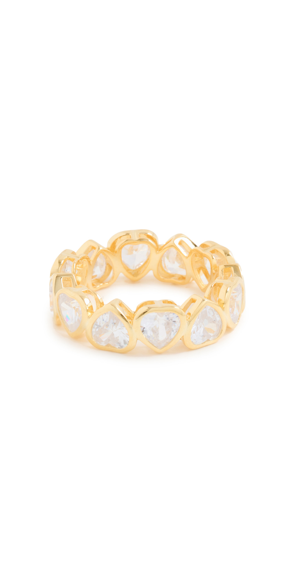 By Adina Eden Colored Bezel Heart Eternity Band | SHOPBOP | Shopbop