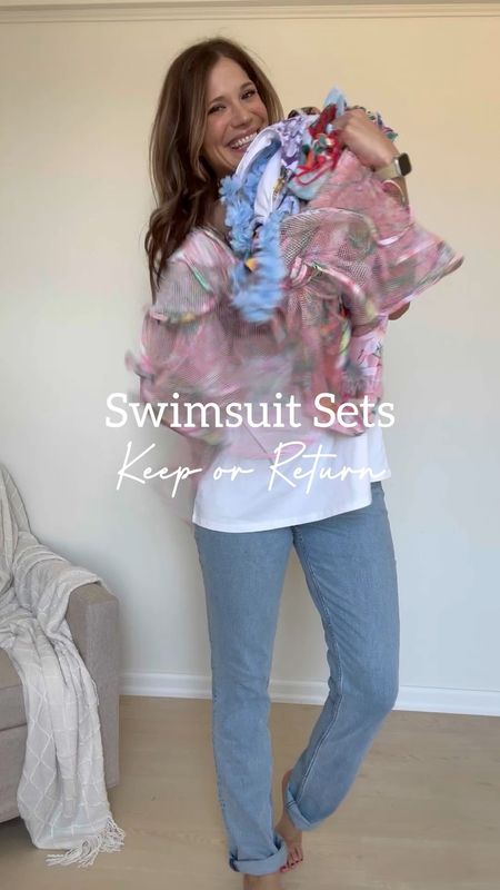 THE most gorgeous swimsuit sets I have ever seen! The only one I don’t love is the blue and red set-the swimsuit is fine but the skirt is two pieces and is poorly made. All suits fit TTS

#LTKswim #LTKVideo #LTKSeasonal