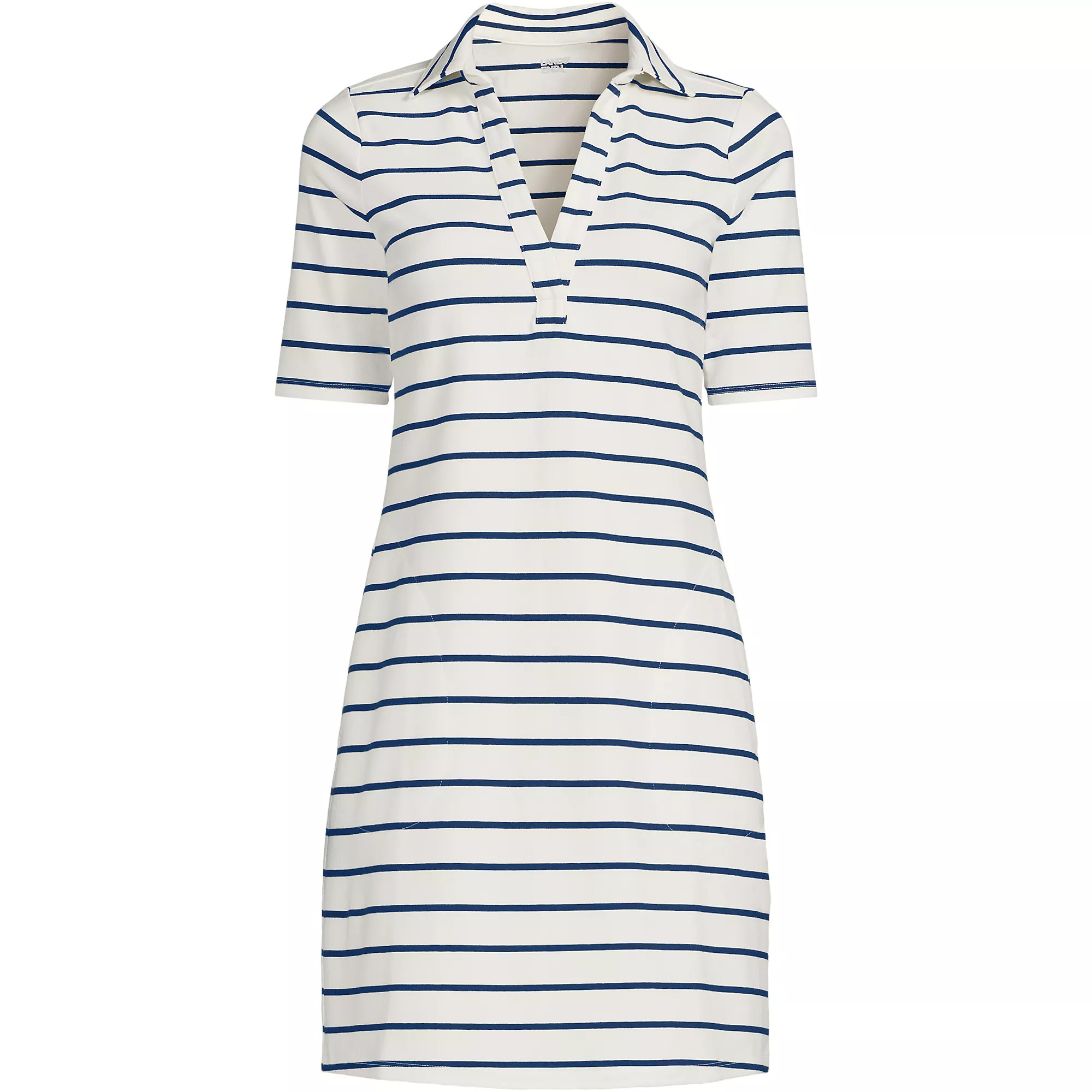 Women's Starfish Elbow Sleeve Polo Dress | Lands' End (US)