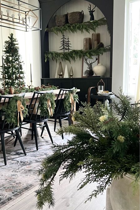 Dining room views! 
I’ve thoroughly enjoyed decorating my home this holiday season! 
Neutral and natural Christmas. 
Holiday home. 

