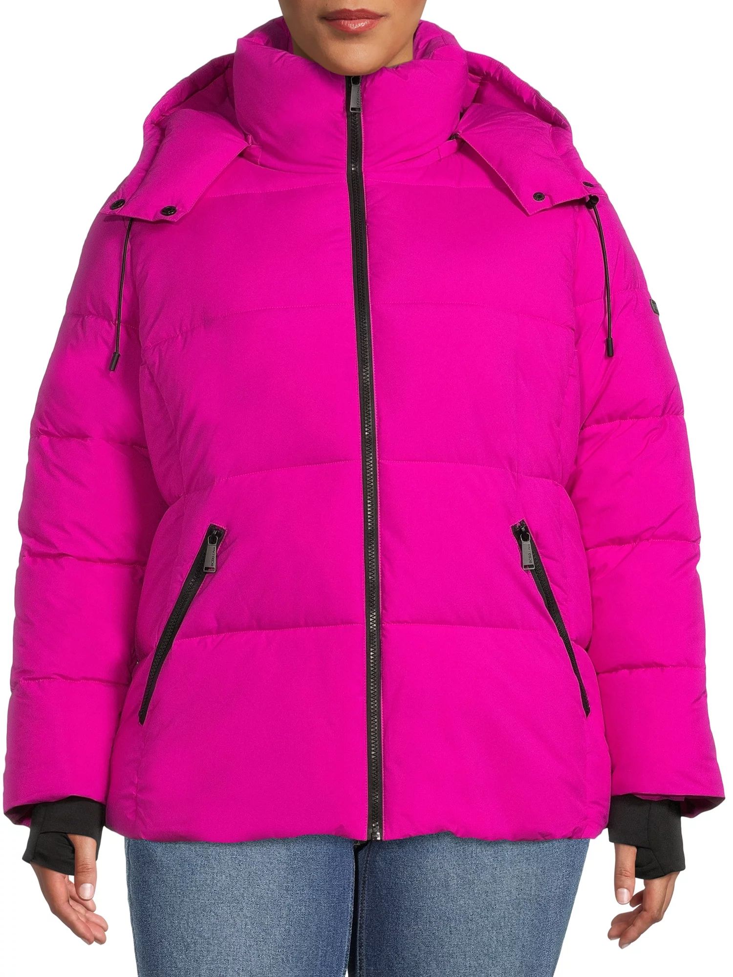 BCBG Paris Women's and Women's Plus Cloud Puffer Coat with Hood, Sizes S-3X | Walmart (US)