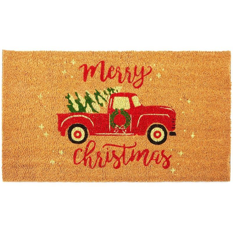 Farmlyn Creek Merry Christmas Doormat, Coco Coir Christmas Doormat for Outdoor Entrance, Non-slip... | Target