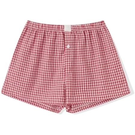 Y2k Sexy Lounge Shorts for Women Plaid Print Shorts Elastic Low Waist Boxers Pajama Shorts Bottom... | Amazon (US)