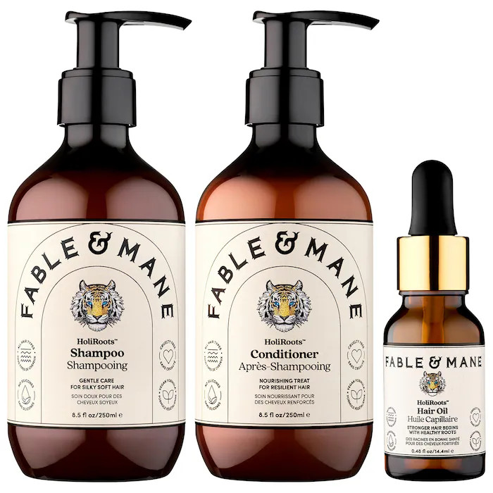 HoliRoots Pre-Wash Oil, Shampoo and Conditioner Hair Set for Hydration & Repair | Sephora (US)