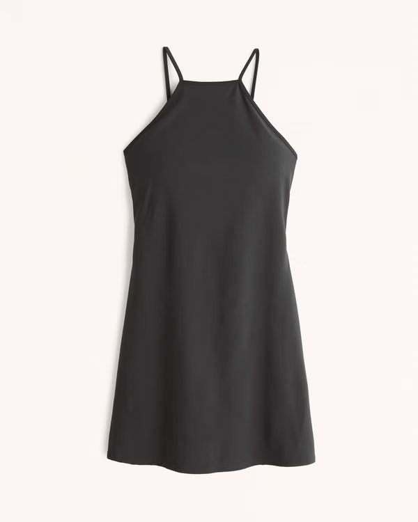 Women's High-Neck Open Back Traveler Dress | Women's New Arrivals | Abercrombie.com | Abercrombie & Fitch (US)