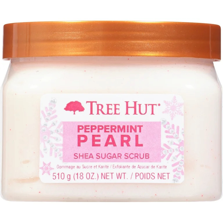 Tree Hut Peppermint Pearl Shea Sugar Exfoliating and Hydrating Body Scrub, 18 oz. - Walmart.com | Walmart (US)