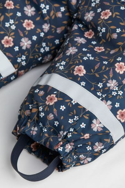 Water-repellent all-in-1 suit - Dark blue/Floral - Kids | H&M GB | H&M (UK, MY, IN, SG, PH, TW, HK)