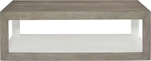 Marqua Coastal Rustic Grey Wood White Interior Coffee Table | Amazon (US)