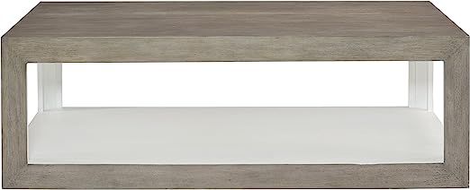 Marqua Coastal Rustic Grey Wood White Interior Coffee Table | Amazon (US)