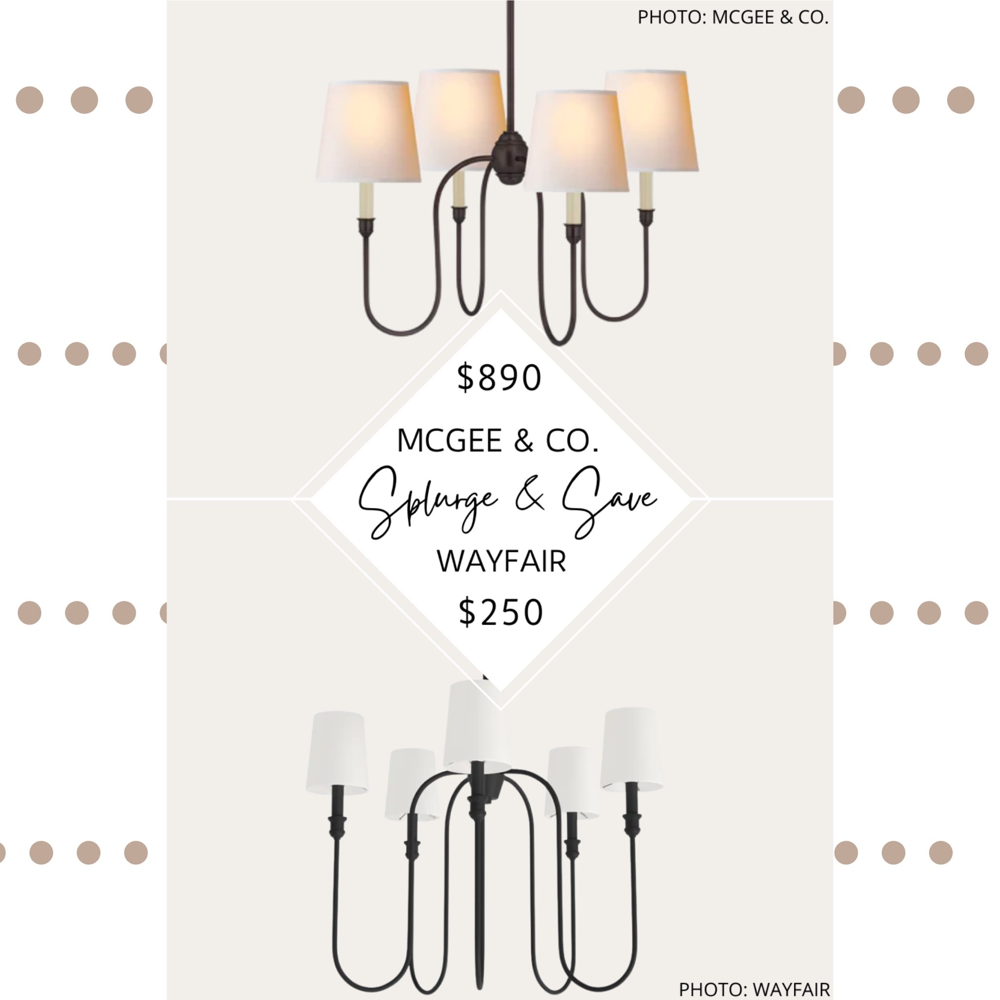 🚨New Find🚨 McGee and Co.’s Vendome Small Chandelier features a traditional design, curved candelabra arms, is 26" wide, and comes in bronze, silver, nickel, and brass. 

Wayfair’s Sanibel Dimmable Classic / Traditional Chandelier comes in bronze or brass and features a classic design, white shades, candle-style lighting, and is 27" wide.

#lighting #light #chandelier #mcgeeandco #studiomcgee #lookforless #dupe #dupes #decor #homedecor #design #copycat #kitchen #entryway #bedroom #diningroom #livingroom.  Studio McGee dupe. McGee and Co. Dupe. McGee and Co Vendome Small Chandelier dupe. Studio McGee Vendome Small Chandelier dupe.  McGee and Co. Lighting. McGee and Co. Chandelier. Look for less. Studio McGee look for less. McGee and Co. Look for less. Entryway chandelier. Bedroom chandelier. Dining room chandelier. Living room chandelier. Modern traditional chandelier. Transitional chandelier. Candle style chandelier. Gold chandelier. Black chandelier. 

#LTKhome #LTKsalealert #LTKstyletip