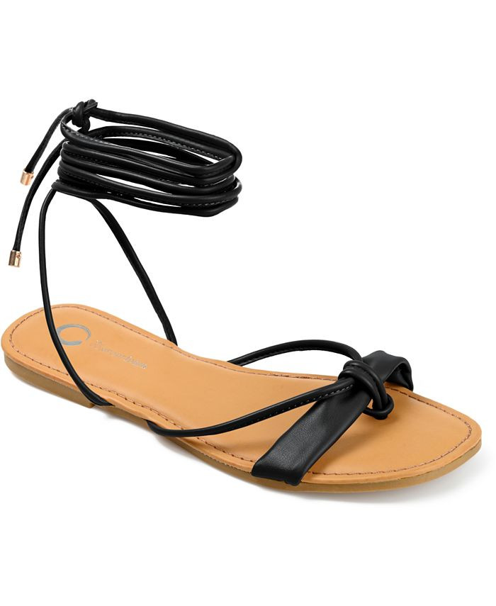 Journee Collection Women's Jiyrie Tie-Up Sandal & Reviews - Sandals - Shoes - Macy's | Macys (US)