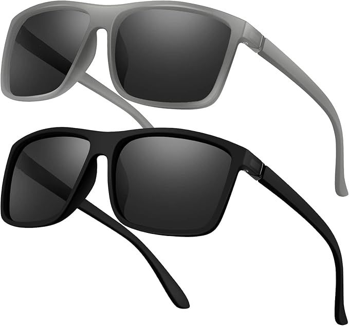 WFEANG Polarized Sunglasses for Men Driving Mens Sport Sunglasses Rectangular Vintage Sun Glasses... | Amazon (US)
