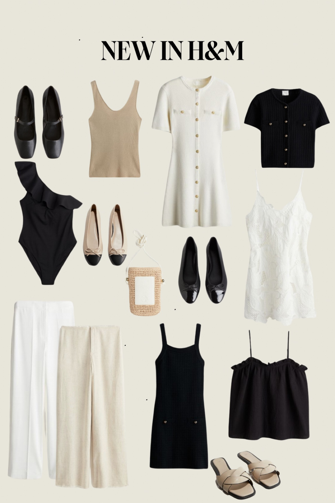 New in H&M edit spring summer 
Ballet flats, linen trousers, swimwear, knit dress 

#LTKeurope #LTKsummer #LTKuk