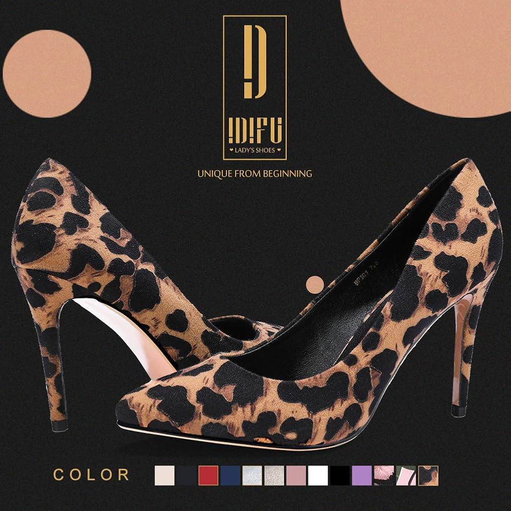 IDIFU Women's IN4 Classic Pointed Toe High Heels Pumps Wedding Dress Office Shoes | Amazon (US)