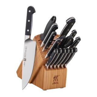 ZWILLING J.A. Henckels Pro 16-Piece Bamboo Knife Block Set 38433-516 - The Home Depot | The Home Depot