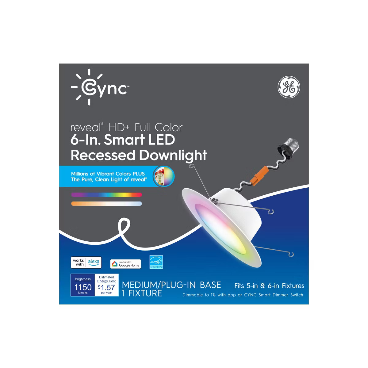 GE CYNC Smart LED Wafer Downlight Full Color | Target