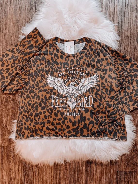 Free Bird Leopard Tee | Etsy | Etsy (US)