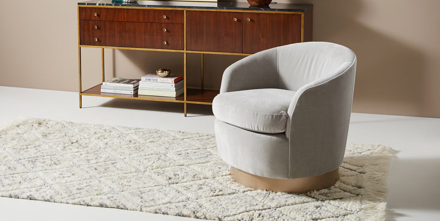 Claudia Petite Swivel Chair | Anthropologie (US)