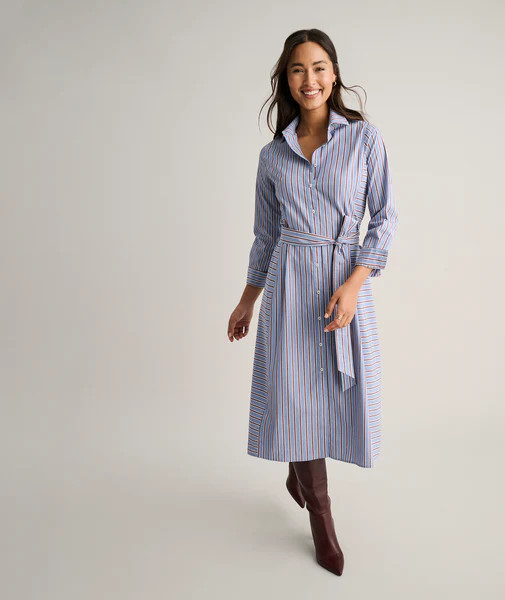 Stretch Cotton Striped Tess Shirt Dress | UNTUCKit (US)