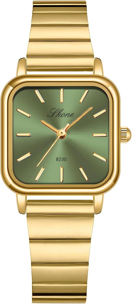 PASOY Women’s Square Dial Stainless Steel Watch Elegant Minimalist Design Quartz Fashionable Co... | Amazon (US)