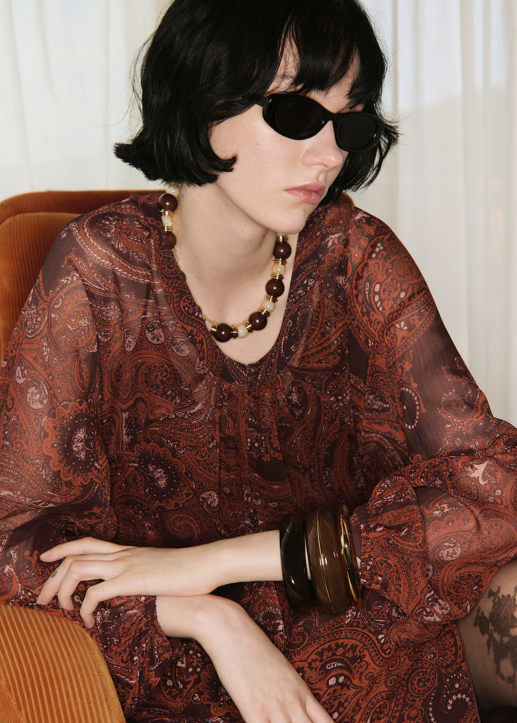 Combined beads necklace | MANGO (UK)