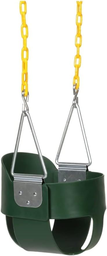 Eastern Jungle Gym Heavy-Duty High Back Full Bucket Toddler Swing Seat | Coated Swing Chains Full... | Amazon (US)
