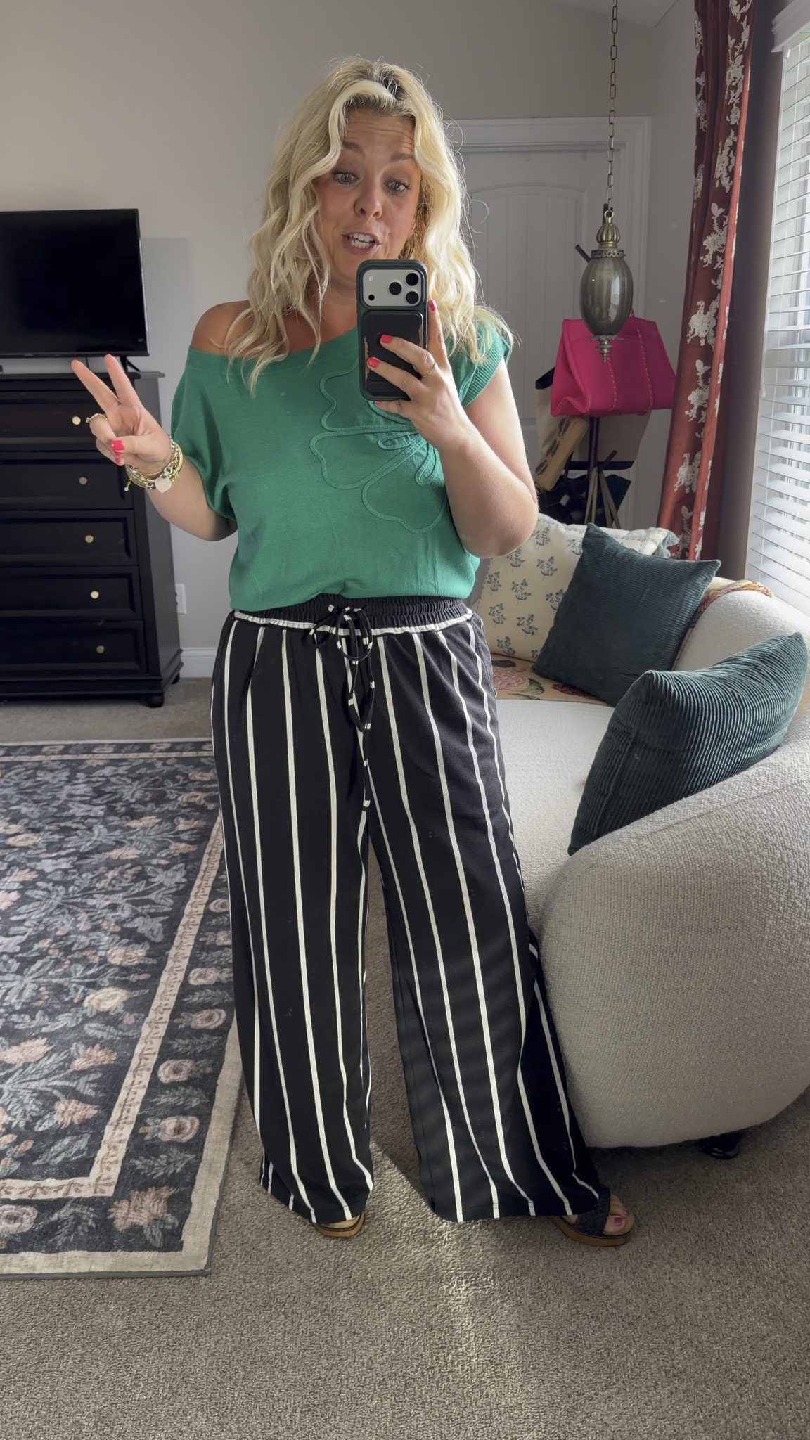 FUN summer pants + shirts outfits? Say less!! Wearing my true sz lg in bottoms & med in the tops!

#LTKmomlife #LTKMidsize #LTKPetite