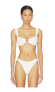 Away That Day Cannes Bikini Top in Ivory from Revolve.com | Revolve Clothing (Global)