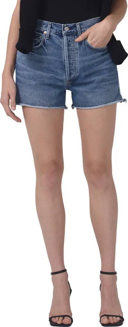 Marlow High Waist Organic Cotton Cutoff Denim Shorts | Nordstrom