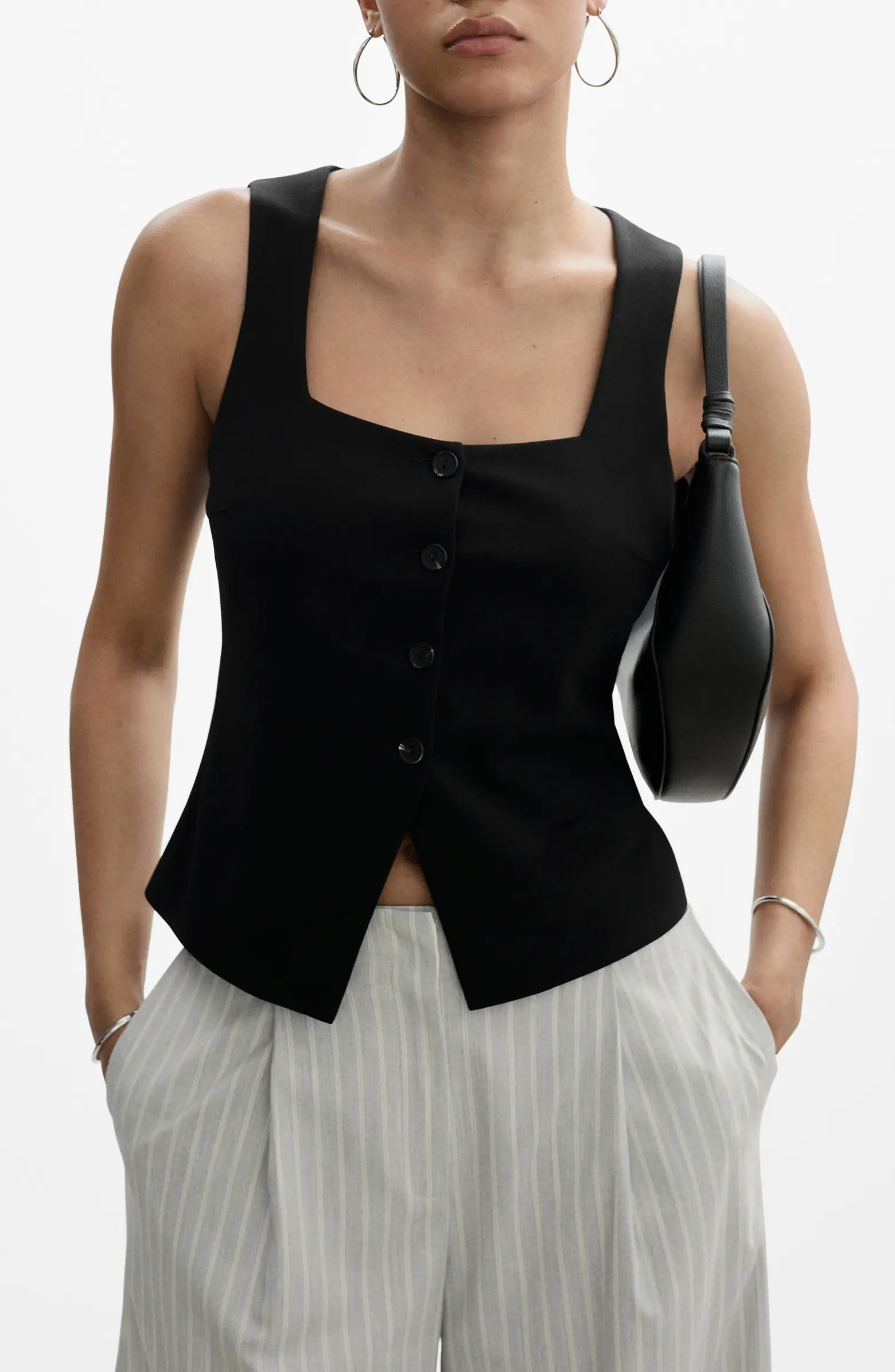 MANGO Square Neck Vest | Nordstrom | Nordstrom