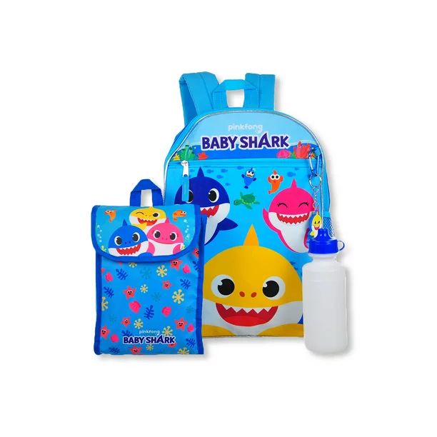 Baby Shark - Baby Shark Yellow Shark Backpack with Lunch Bag 5-Piece Set - Walmart.com | Walmart (US)