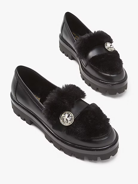 Kate Spade Posh Winter Loafers, Black - 5 | Kate Spade (US)
