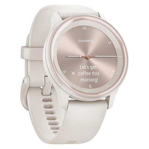 Garmin vivomove Sport Smartwatch with Silicone Band - Ivory Case | HSN