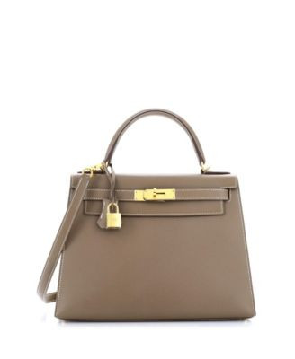 Kelly 28 Handbag Grey Epsom with Gold Hardware | Bloomingdale's (US)