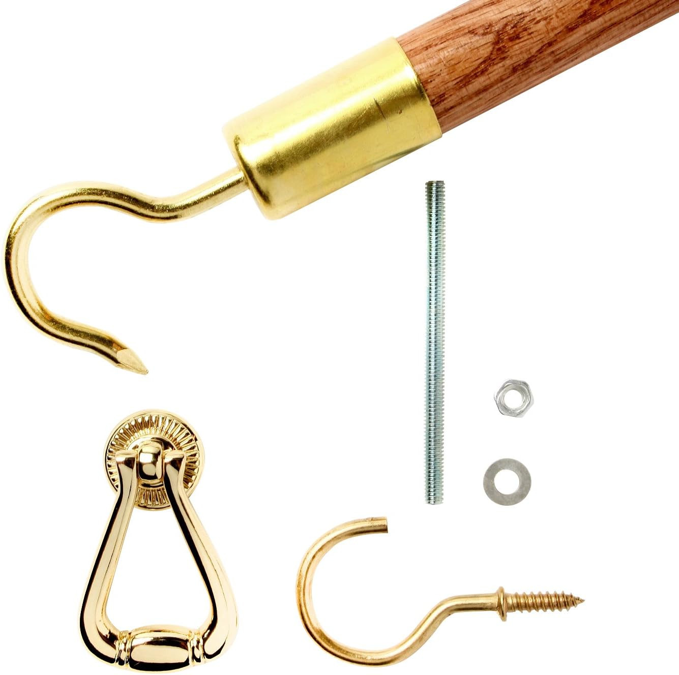 Attic Ease Brass Rod AEPSB Ladder Pull System Kit Finish, Pack of 1 | Amazon (US)