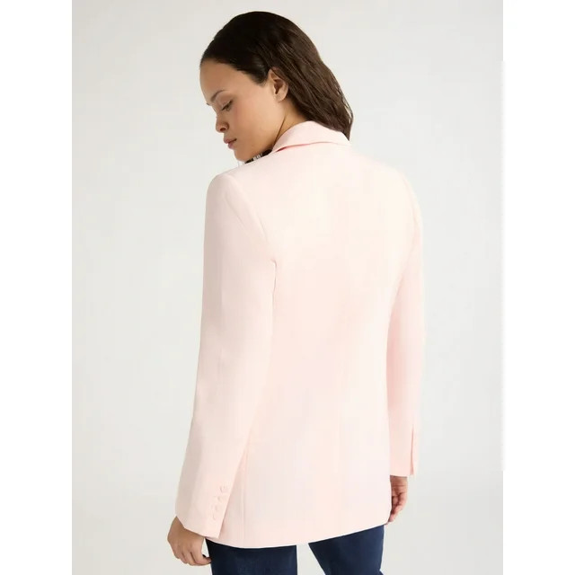 Scoop Women's & Women's Plus Ultimate Crepe One Button Suit Blazer, Sizes XS-4X | Walmart (US)