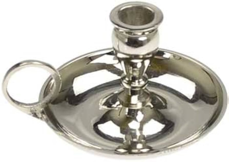 CircuitOffice Old Fashion Nickel Chime Candle Holder for 1/2" Diameter Chime Candle with Finger R... | Amazon (US)