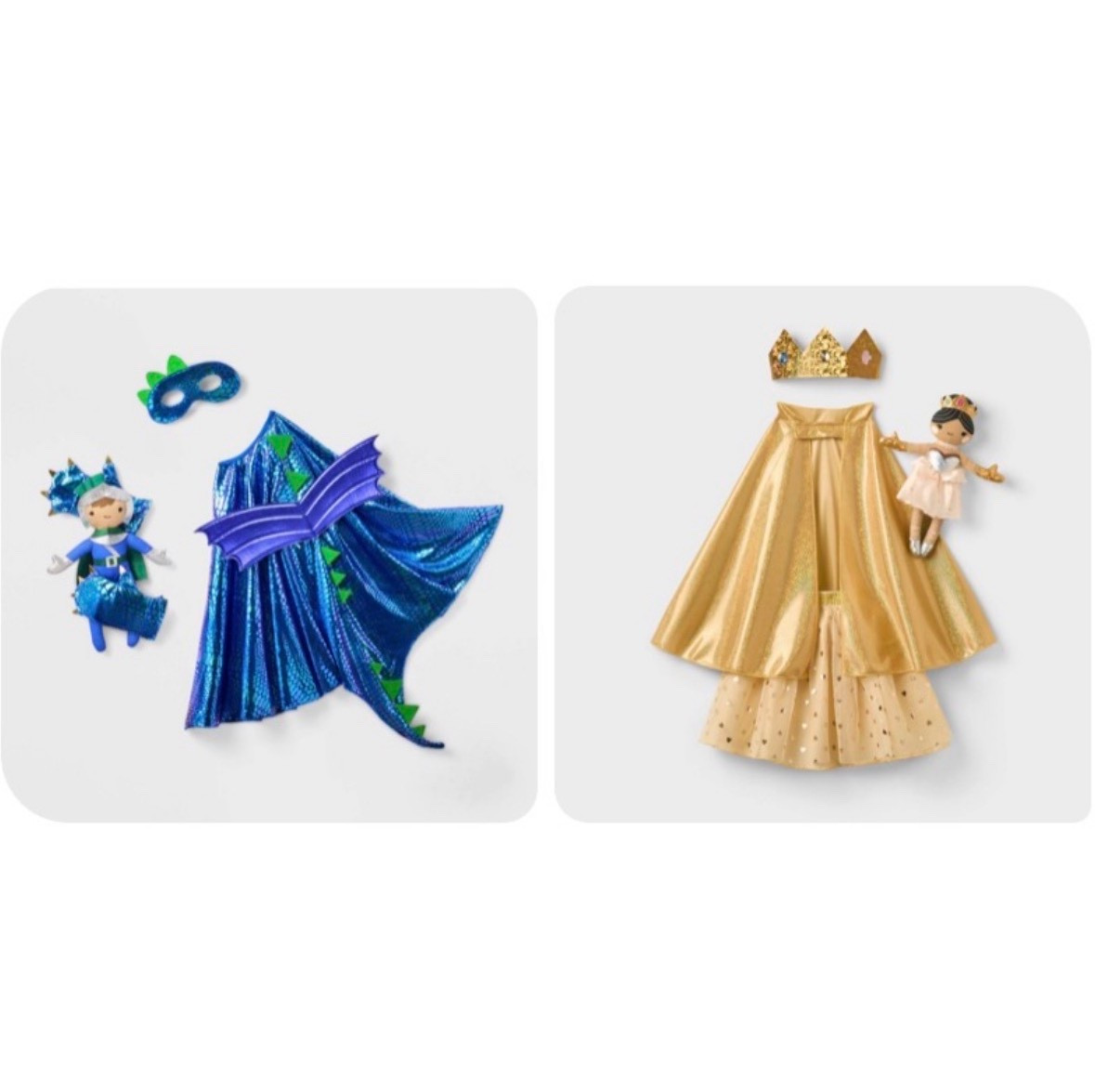 These dress-up sets with the matching dolls are adorable and FIFTY PERCENT OFF!! 
From dragon adventures to royal ballrooms, they will keep your kids busy for hours with pretend play and storytelling. I love that each set comes with coordinating capes, accessories, and a little doll bestie to match — it makes playtime even more special.
Perfect for rainy days, quiet time, and gifting 💗
If you’re looking for something that encourages creativity and independent play, these are such a win!

#LTKmomlife #LTKKids #LTKSaleAlert